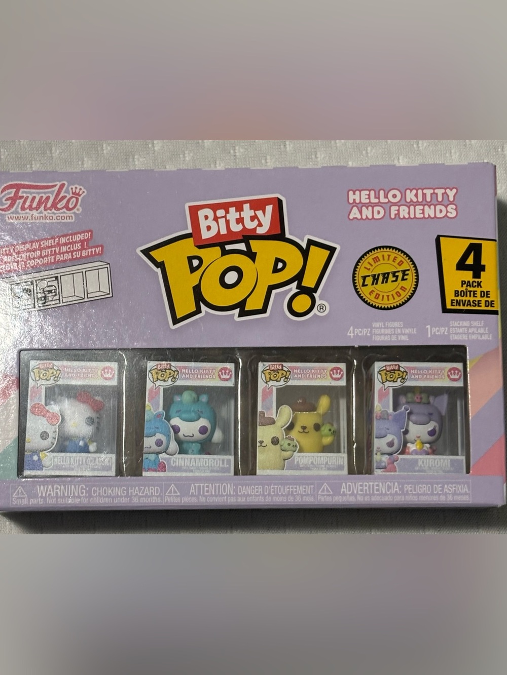 Hello Kitty Funko Bitty Pop - Hello Kitty, Cinnamoroll, Pompompurin, Kuromi
